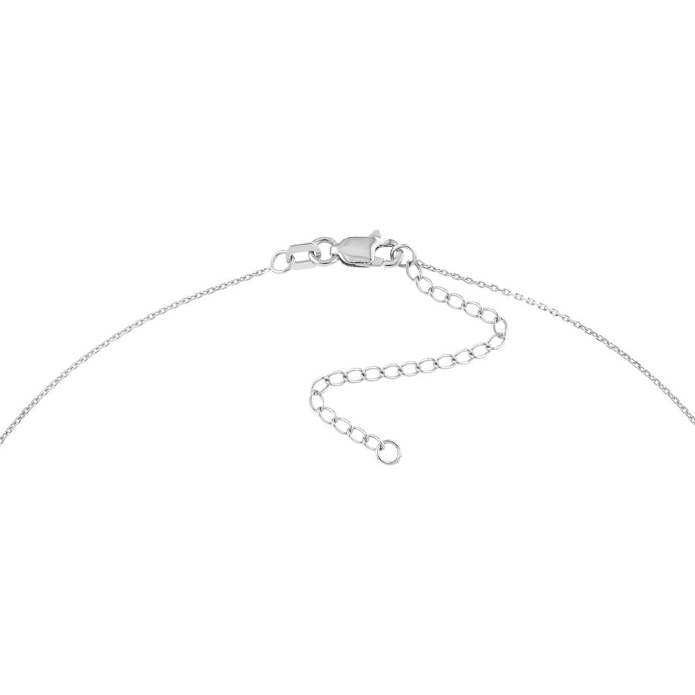 Olas d'Oro - 14K White Gold Heartbeat Adjustable Necklace