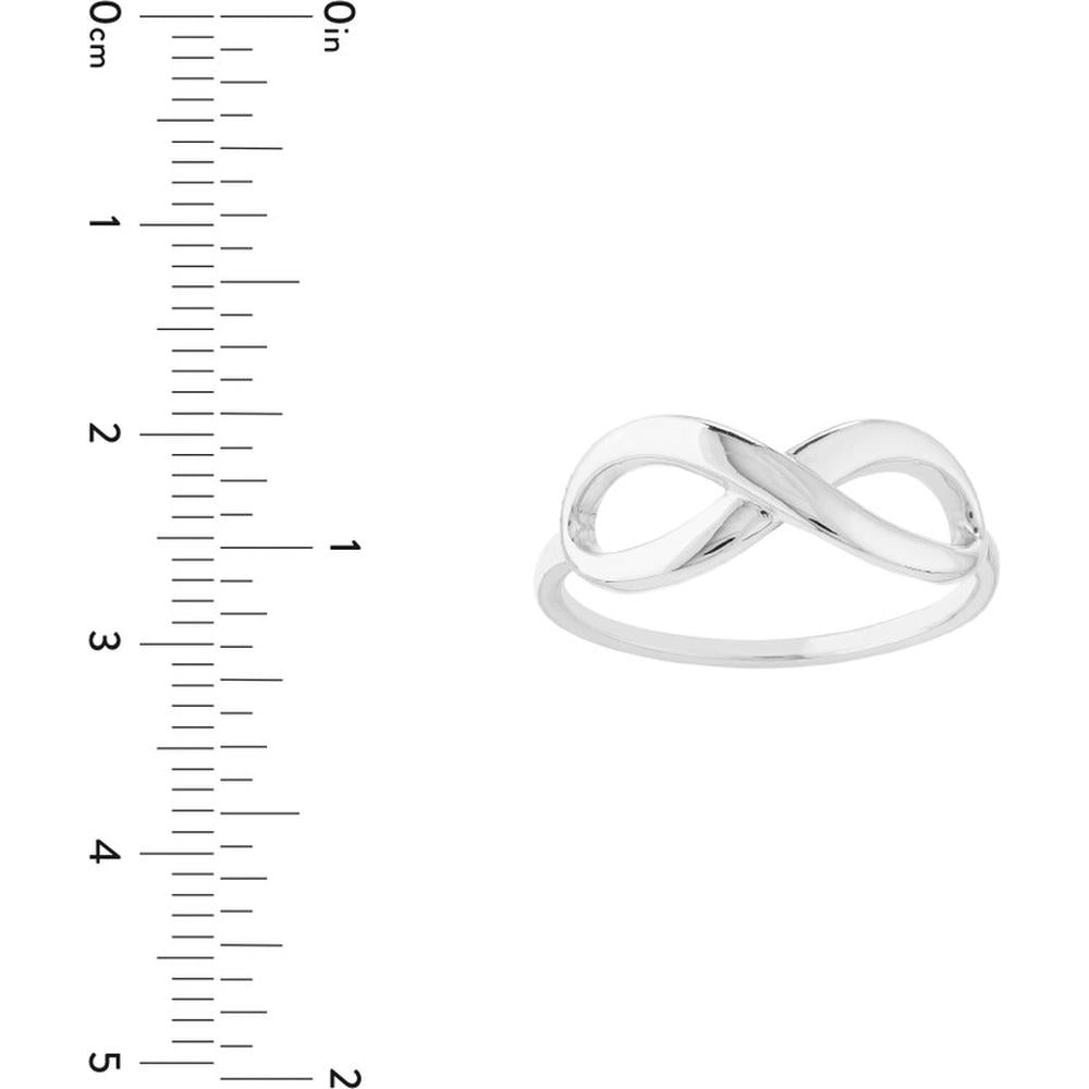 Olas d'Oro - 14K White Gold Infinity Ring - Size 6