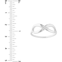 Olas d'Oro - 14K White Gold Infinity Ring - Size 8 - Timeless Love Symbol
