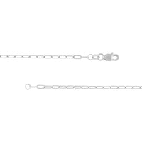 Olas d'Oro - 14K White Gold Kid ID Bracelet with Diamond-Cut Long Anchor Chain
