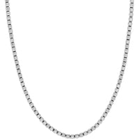 Olas d'Oro - 14K White Gold Large Bezel Set Diamond Tennis Necklace - 7.10 Carat Total Diamond Weight