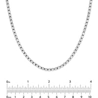 Olas d'Oro - 14K White Gold Large Bezel Set Diamond Tennis Necklace - 7.10 Carat Total Diamond Weight