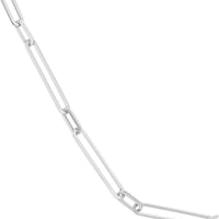 Olas d'Oro - 14K White Gold Long Link Cable Chain Necklace - 21.51 Grams Weight