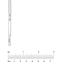 Olas d'Oro - 14K White Gold Long Link Cable Chain Necklace - 21.51 Grams Weight