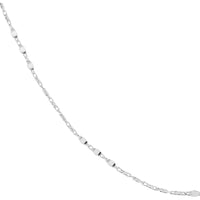 Olas d'Oro - 14K White Gold Lumicina Chain with Flat Disc Stations - 20" Length