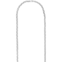 Olas d'Oro - 14K White Gold Marquise Threader Earrings - Elegant Minimalist Design