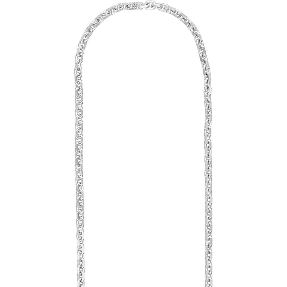 Olas d'Oro - 14K White Gold Marquise Threader Earrings - Elegant Minimalist Design