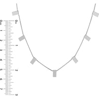 Olas d'Oro - 14K White Gold Mini Bar Drops Adjustable Necklace - Contemporary Fine Jewelry for Women