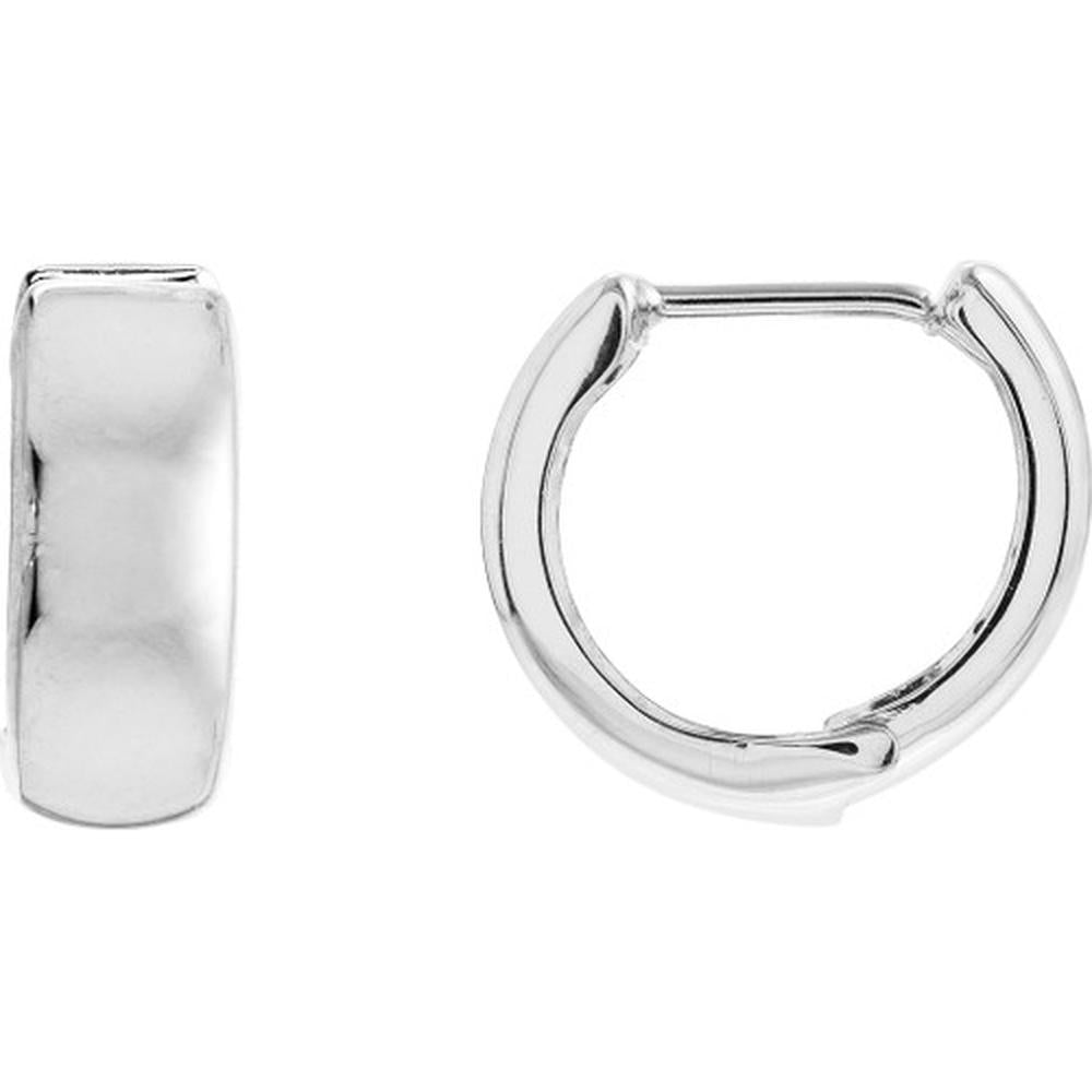Olas d'Oro - 14K White Gold Mini Hoop Earrings  1.17g Total Weight