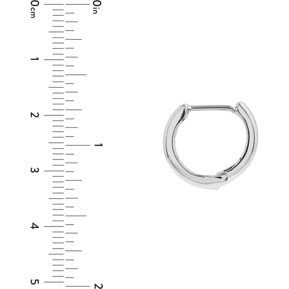 Olas d'Oro - 14K White Gold Mini Hoop Earrings  1.17g Total Weight