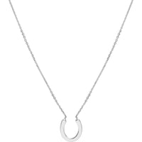 Olas d'Oro - 14K White Gold Mini Horseshoe Adjustable Necklace