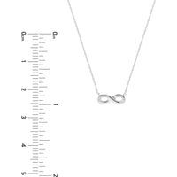 Olas d'Oro - 14K White Gold Mini Infinity Adjustable Necklace - 1.82g Weight