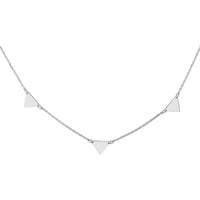 Olas d'Oro - 14K White Gold Mini Inverted Triangles Adjustable Necklace - 2.20g