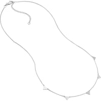 Olas d'Oro - 14K White Gold Mini Inverted Triangles Adjustable Necklace - 2.20g