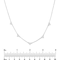Olas d'Oro - 14K White Gold Mini Inverted Triangles Adjustable Necklace - 2.20g