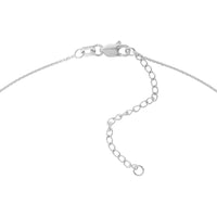 Olas d'Oro - 14K White Gold Mini Sideways Cross Adjustable Necklace - 1.79 Grams