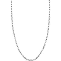Olas d'Oro - 14K White Gold Octagon Long Link Fancy Chain Necklace - 24"