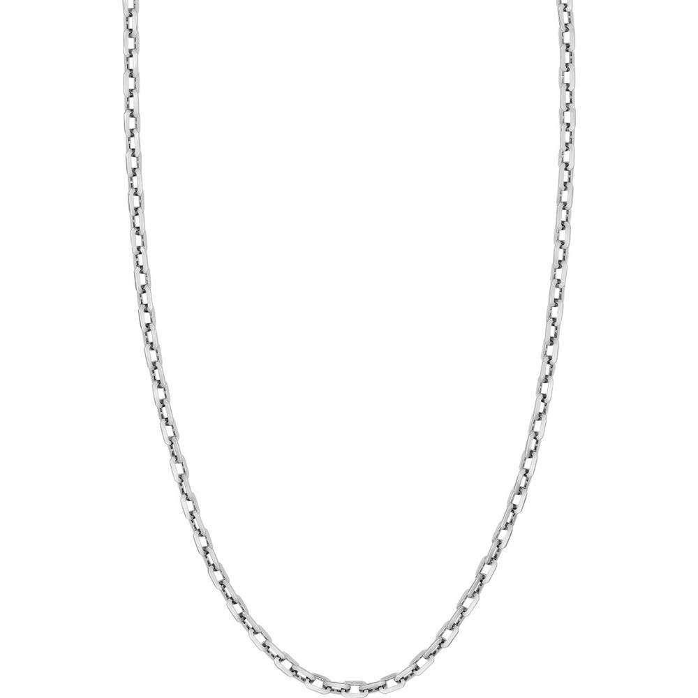 Olas d'Oro - 14K White Gold Octagon Long Link Fancy Chain Necklace - 24"