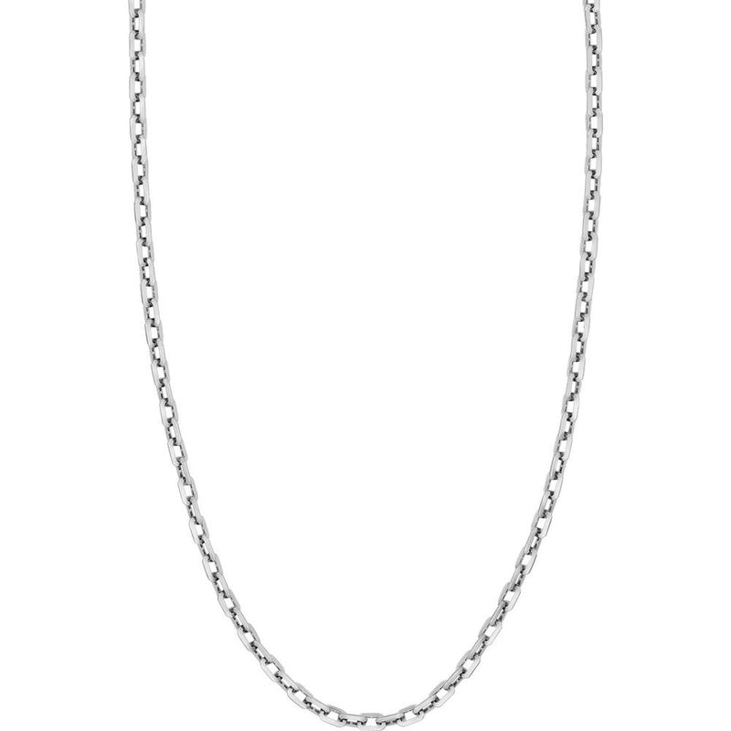 Olas d'Oro - 14K White Gold Octagon Long Link Fancy Chain Necklace - 24"