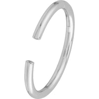 Olas d'Oro - 14K White Gold Open Polished 5mm Bangle with Hinge Closure - 10g Average Weight