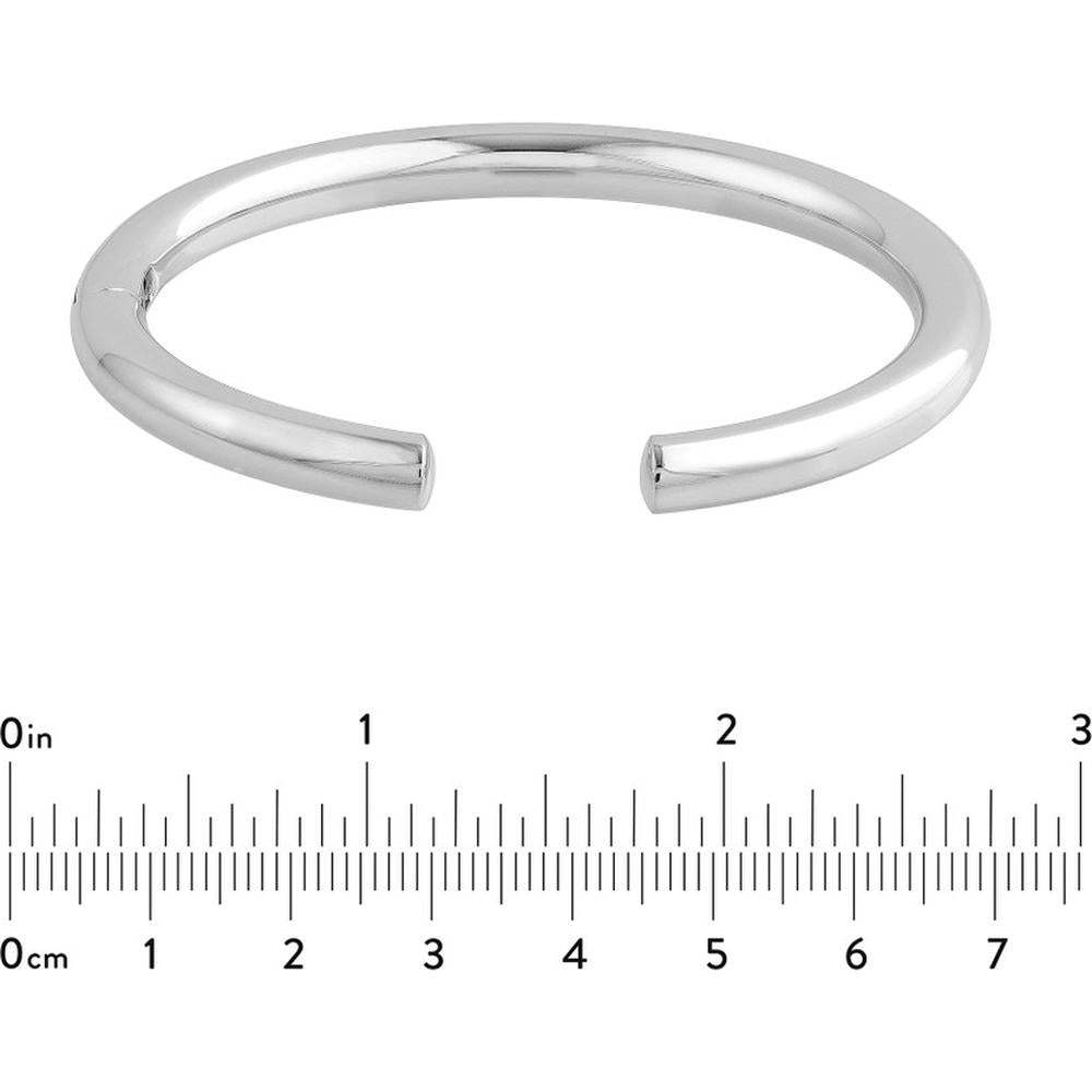 Olas d'Oro - 14K White Gold Open Polished Bangle Bracelet - 13.00g