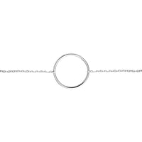 Olas d'Oro - 14K White Gold Open Wire Circle Adjustable Bracelet