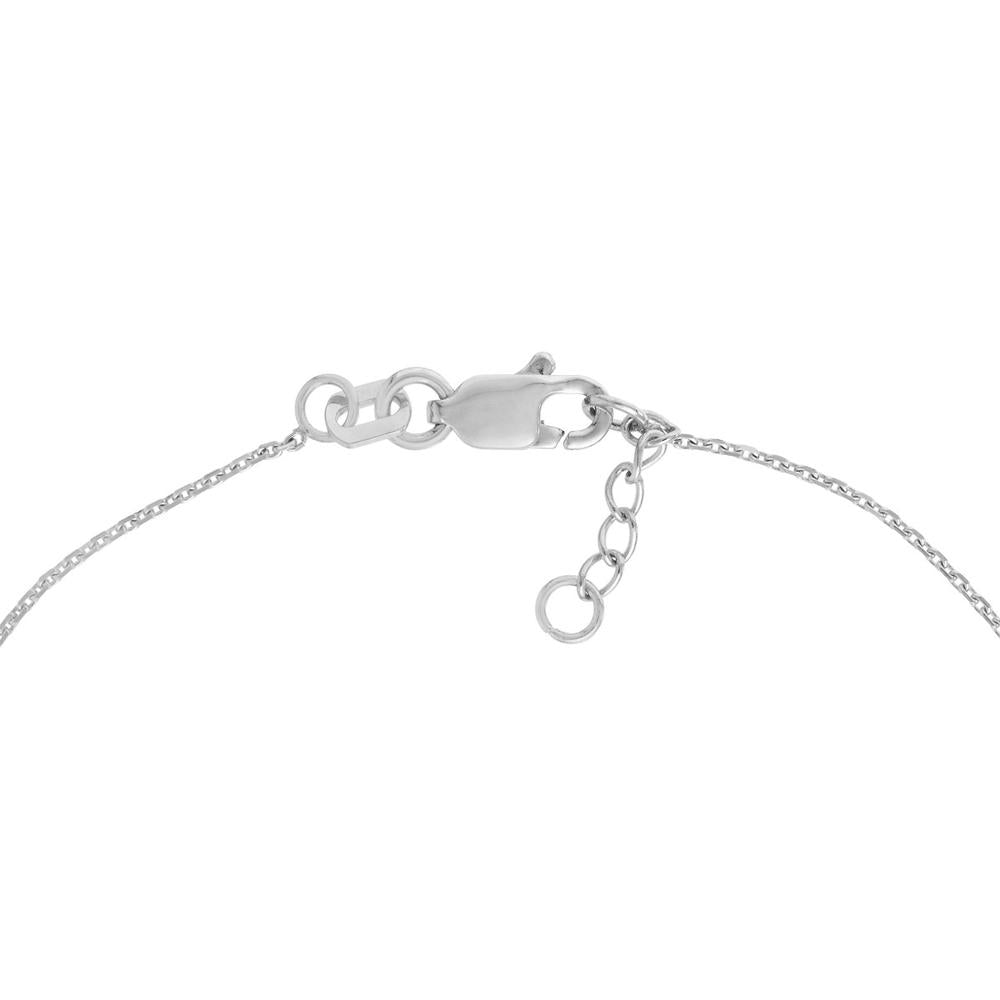 Olas d'Oro - 14K White Gold Open Wire Circle Adjustable Bracelet
