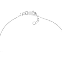Olas d'Oro - 14K White Gold Open Wire Heart Adjustable Bracelet - 1.15g Weight