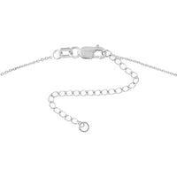 Olas d'Oro - 14K White Gold Open Wire Heart Adjustable Necklace with Lobster Clasp - 1.89g