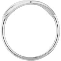 Olas d'Oro - 14K White Gold Organic Open Heart Ring - Size 8 - 1.90g