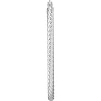 Olas d'Oro - 14K White Gold Oval Rope Twist Hoop Earrings - 2.40g Total Weight