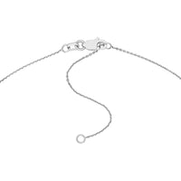 Olas d'Oro - 14K White Gold Personalized Block Initials Station Necklace - 1.80 Grams Total Weight