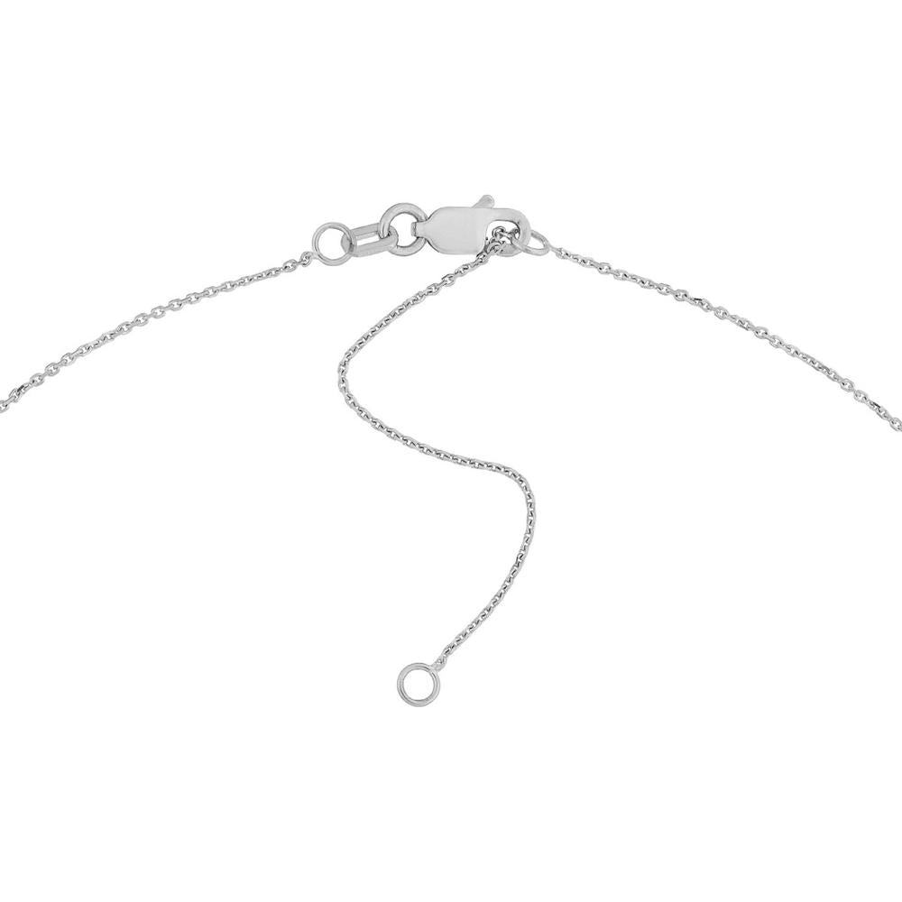 Olas d'Oro - 14K White Gold Personalized Vertical Varsity Numerals Pendant - 7mm Height
