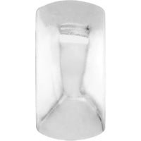 Olas d'Oro - 14K White Gold Polished Curve Earrings with Snap-Lock Clasp
