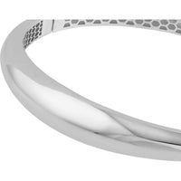 Olas d'Oro - 14K White Gold Polished Dome Bangle with Box Lock Closure - 9.20g