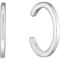 Olas d'Oro - 14K White Gold Polished Earring Cuffs - Timeless and Versatile Design