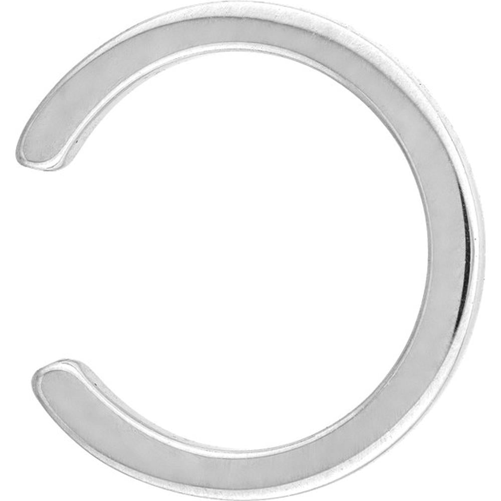 Olas d'Oro - 14K White Gold Polished Earring Cuffs - Timeless and Versatile Design