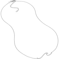 Olas d'Oro - 14K White Gold Polished Wave Necklace - 2.30 Grams