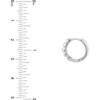 Olas d'Oro - 14K White Gold Puffy Polished Hoop Earrings 13.50mm