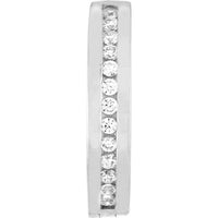 Olas d'Oro - 14K White Gold Reversible CZ Hoop Earrings - 2.20 Grams Total Weight