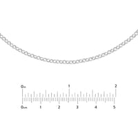 Olas d'Oro - 14K White Gold Rolo Choker Chain - Adjustable 13-16 Inches