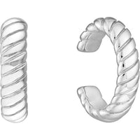 Olas d'Oro - 14K White Gold Rope Design Ear Cuff - 3.10 Grams Total Weight