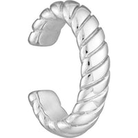 Olas d'Oro - 14K White Gold Rope Design Ear Cuff - 3.10 Grams Total Weight