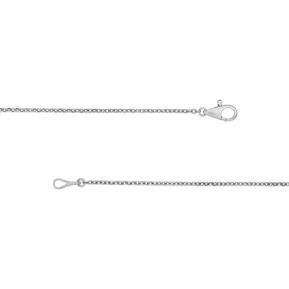 Olas d'Oro - 14K White Gold Round Ascending Diamond Necklace 1.02 Carat Total Diamond Weight