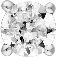 Olas d'Oro - 14K White Gold Round Diamond 4-Prong Stud Earrings - 0.22 Carat Total Diamond Weight