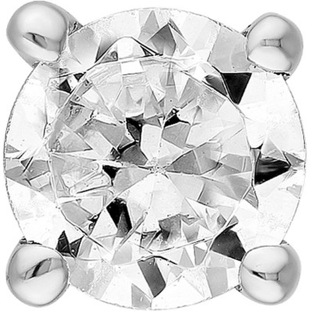Olas d'Oro - 14K White Gold Round Diamond 4-Prong Stud Earrings - 0.22 Carat Total Diamond Weight