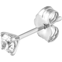 Olas d'Oro - 14K White Gold Round Diamond 4-Prong Stud Earrings - 0.22 Carat Total Diamond Weight