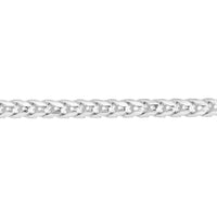 Olas d'Oro - 14K White Gold Round Diamond-Cut Franco Chain Bracelet - 17 Grams