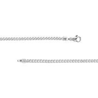 Olas d'Oro - 14K White Gold Round Diamond-Cut Franco Chain Bracelet - 17 Grams
