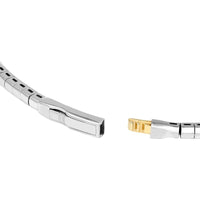 Olas d'Oro - 14K White Gold Sapphire and Diamond Flexi Tennis Bracelet - 0.35 Carat Diamond & 0.48 Carat Sapphire Total Carat Weight